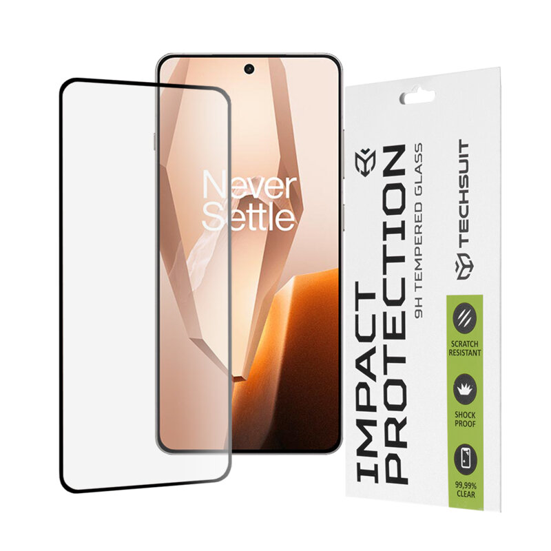Folie sticla OnePlus 13R Techsuit 111D Full Glue Full Cover, negru