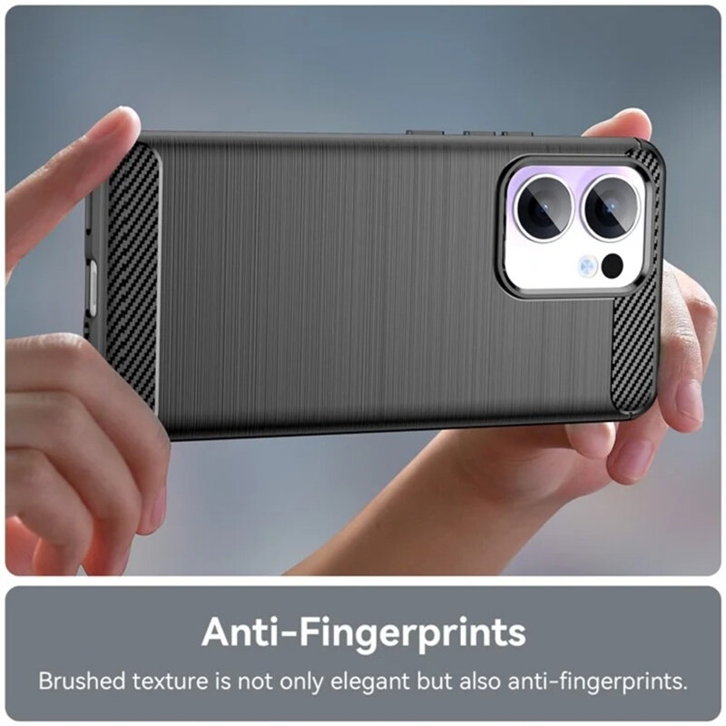 Husa Oppo Reno13 Pro Techsuit Carbon Silicone, negru