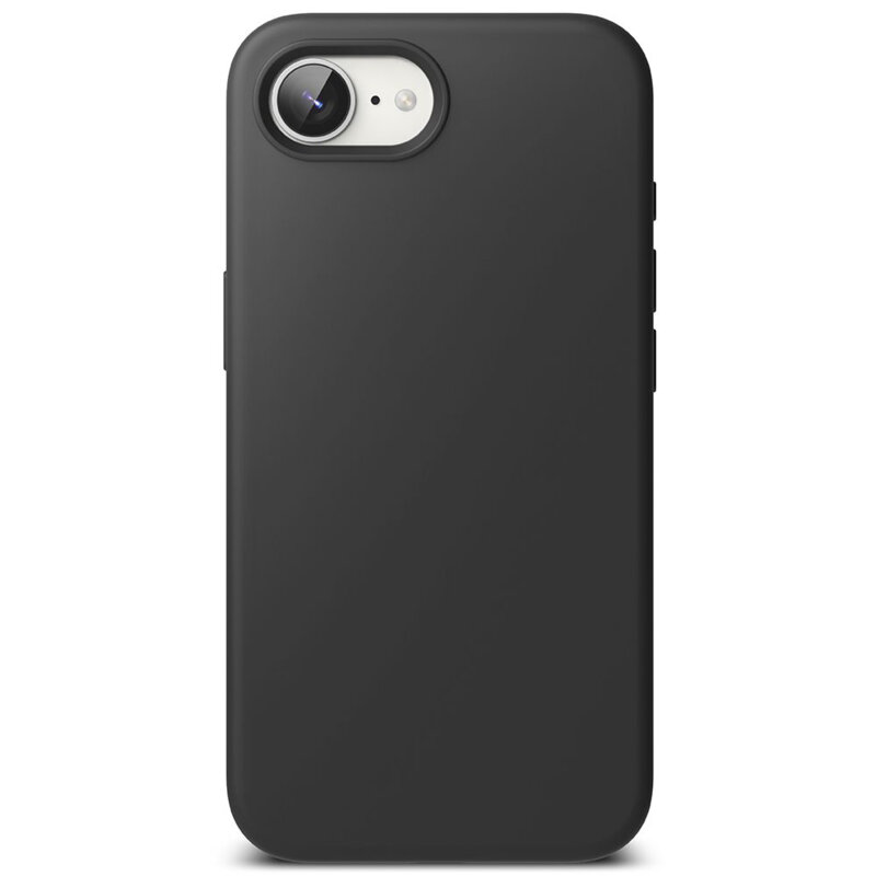 Husa iPhone 16e Ringke Silicone Magnetic MagSafe, negru