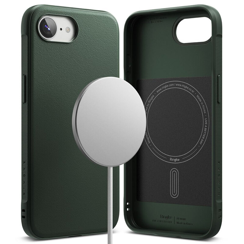 Husa iPhone 16e Ringke Onyx MagSafe, verde