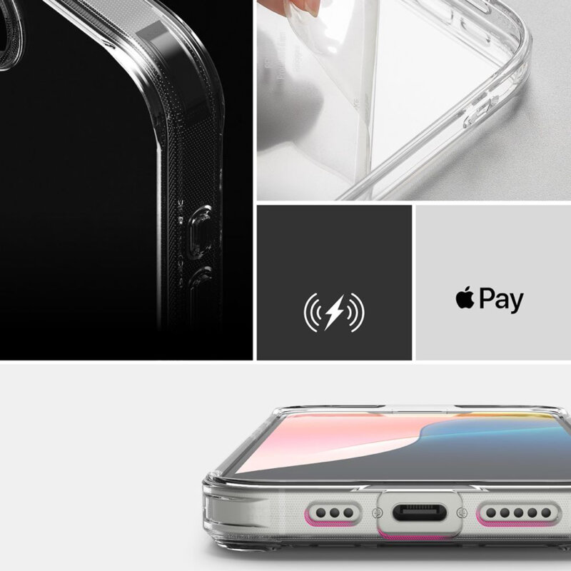 Husa iPhone 16e Ringke Fusion, transparenta