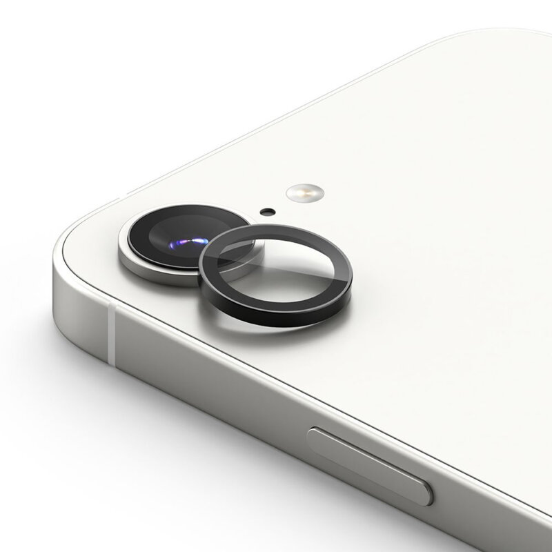 [Pachet 2x] Folie sticla camera iPhone 16e Ringke Camera Lens Frame, negru