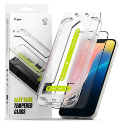[Pachet 2x] Folie sticla iPhone 16e Ringke Easy Slide Tempered Glass, negru