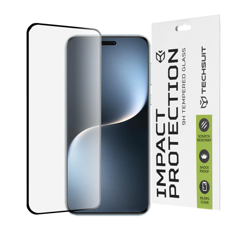 Folie sticla Honor Magic7 Pro Techsuit 111D Full Glue Full Cover, negru