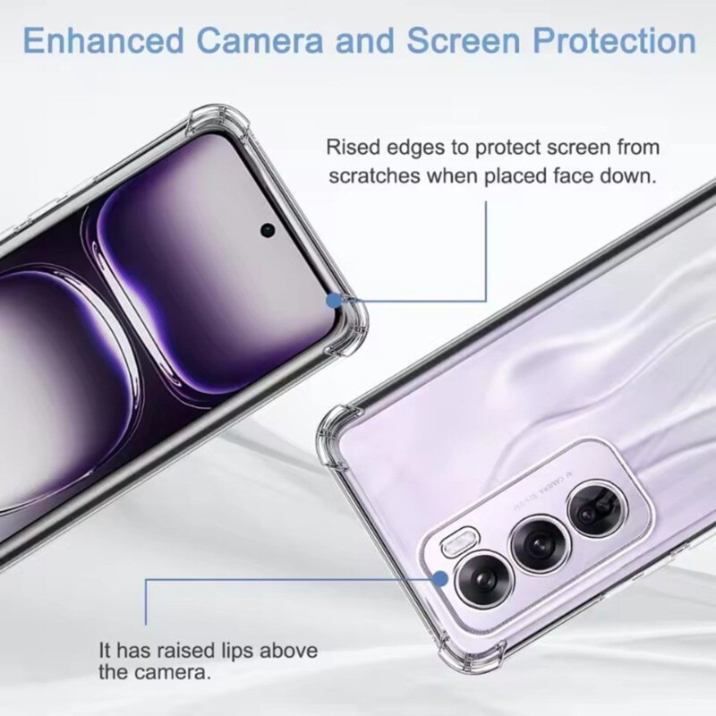Husa Oppo Reno13 Pro Techsuit Shockproof Clear Silicone, transparenta