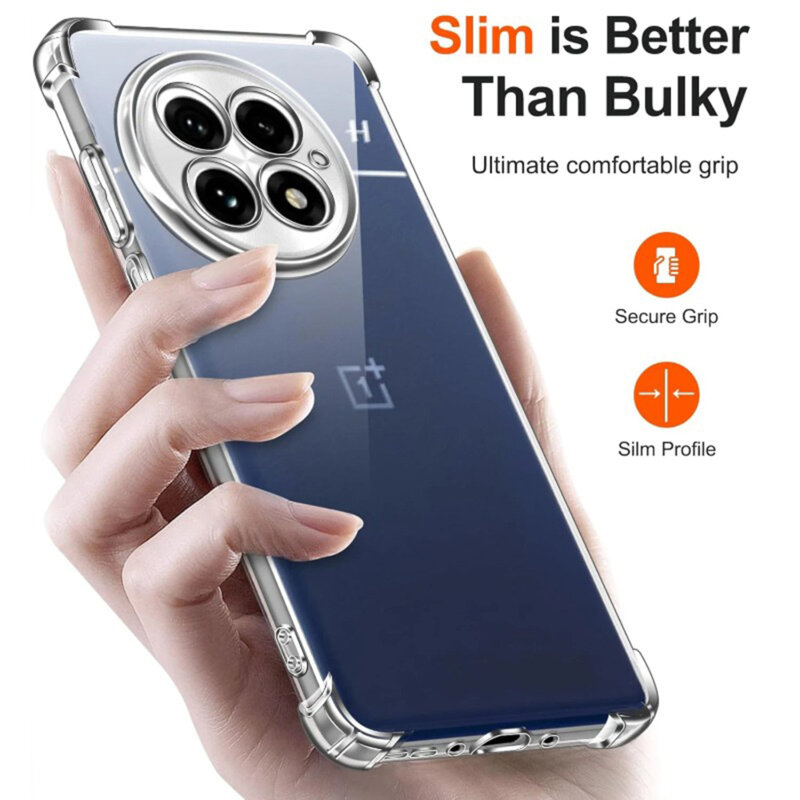 Husa OnePlus 13 Techsuit Shockproof Clear Silicone, transparenta