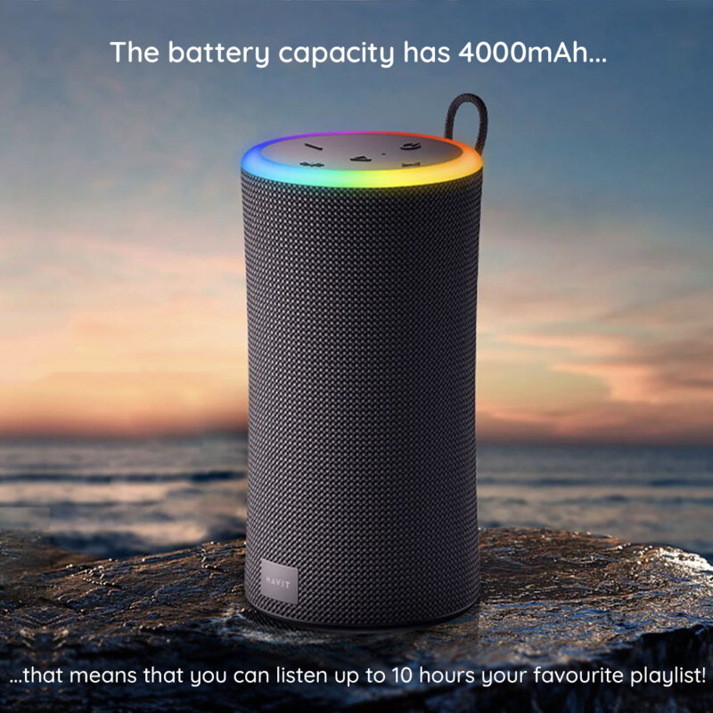 Boxa portabila Bluetooth mica IPX6 Havit, SK833BT, 2000mAh