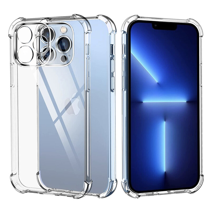 Husa iPhone 13 Pro Techsuit Shockproof Clear Silicone, transparenta