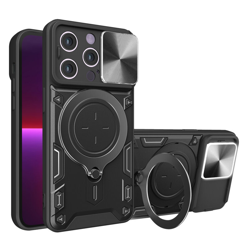 Husa iPhone 13 Pro Techsuit CamGuard Pro, negru