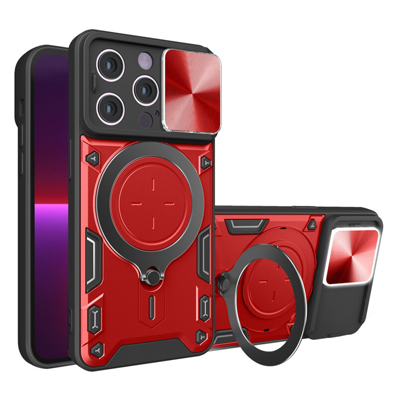 Husa iPhone 13 Pro Techsuit CamGuard Pro, rosu
