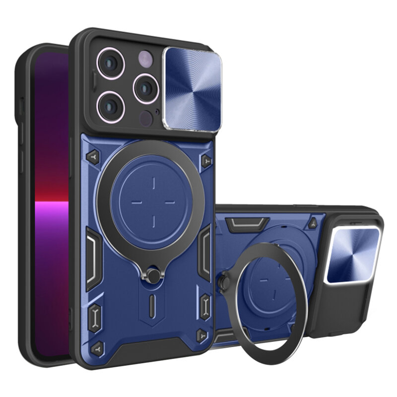 Husa iPhone 13 Pro Techsuit CamGuard Pro, albastru
