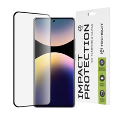Folie sticla Xiaomi Redmi Note 14 Pro 4G Techsuit 111D Full Glue Full Cover, negru