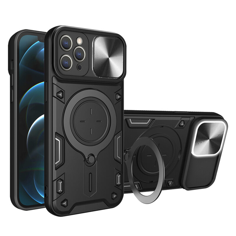 Husa iPhone 12 Pro Max Techsuit CamGuard Pro, negru