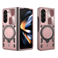 Husa Samsung Galaxy Z Fold5 Techsuit CamGuard Pro, roz auriu