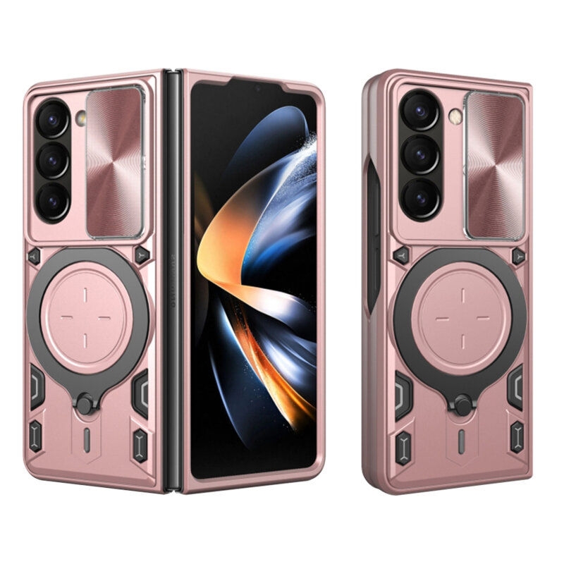 Husa Samsung Galaxy Z Fold5 Techsuit CamGuard Pro, roz auriu