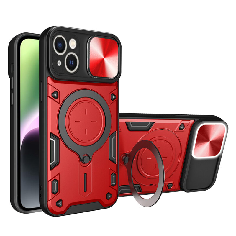 Husa iPhone 14 Techsuit CamGuard Pro, rosu