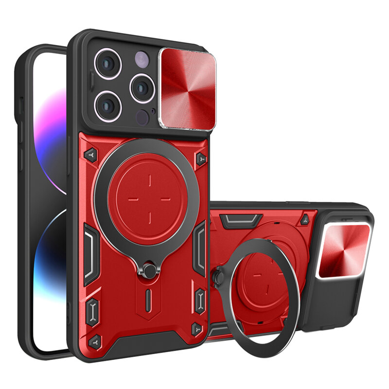 Husa iPhone 14 Pro Techsuit CamGuard Pro, rosu
