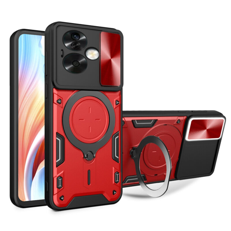 Husa Oppo A79 5G Techsuit CamGuard Pro, rosu