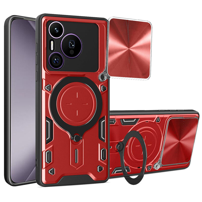 Husa Huawei Pura 70 Techsuit CamGuard Pro, rosu