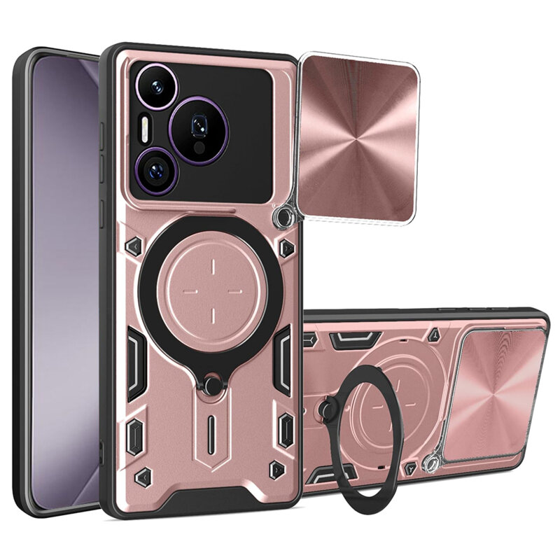 Husa Huawei Pura 70 Techsuit CamGuard Pro, roz auriu