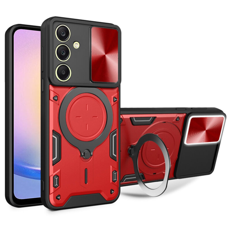 Husa Samsung Galaxy A25 5G Techsuit CamGuard Pro, rosu