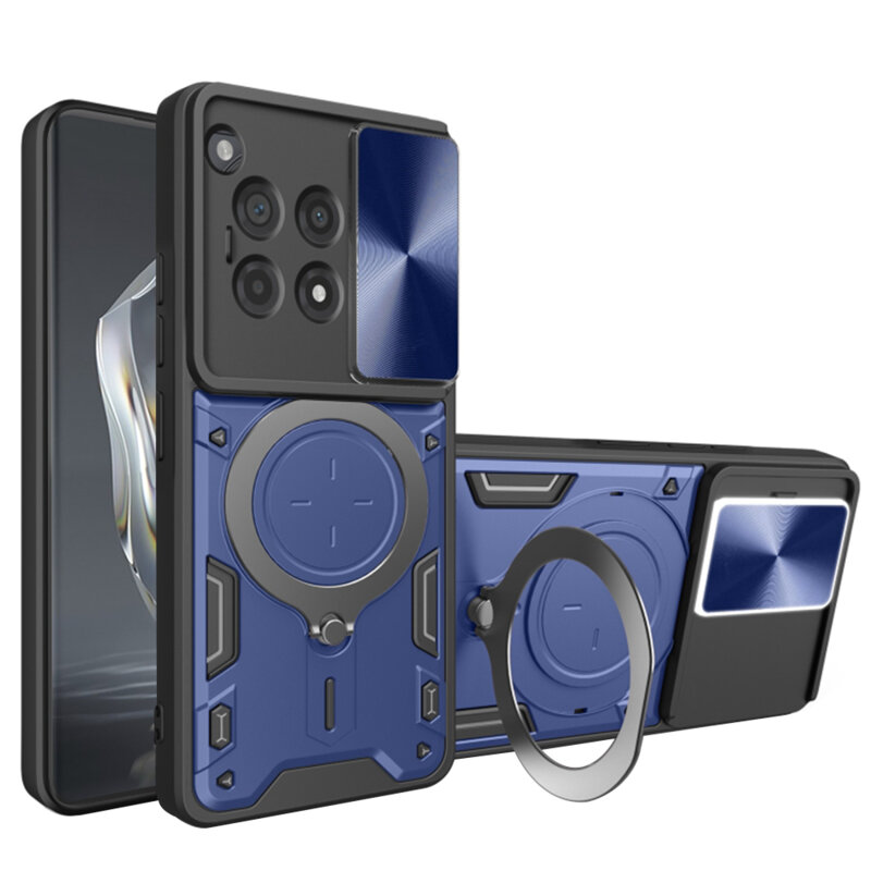 Husa OnePlus 12R Techsuit CamGuard Pro, albastru