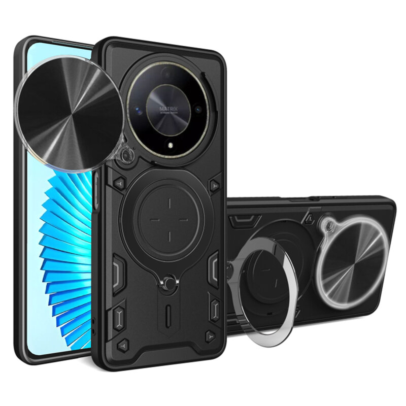 Husa Honor Magic6 Lite Techsuit CamGuard Pro, negru