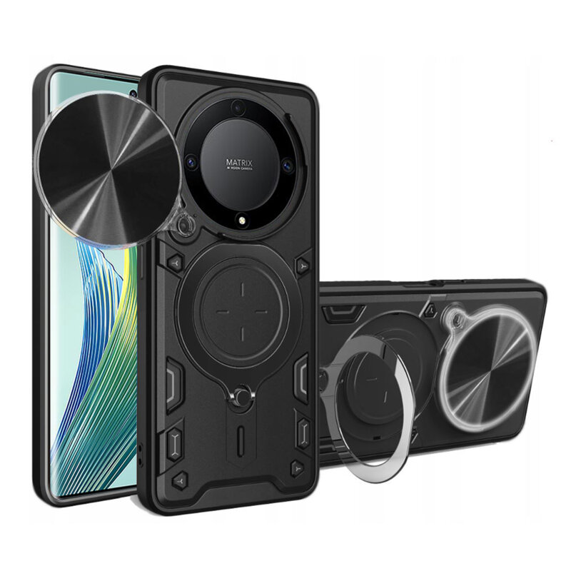 Husa Honor Magic5 Lite Techsuit CamGuard Pro, negru