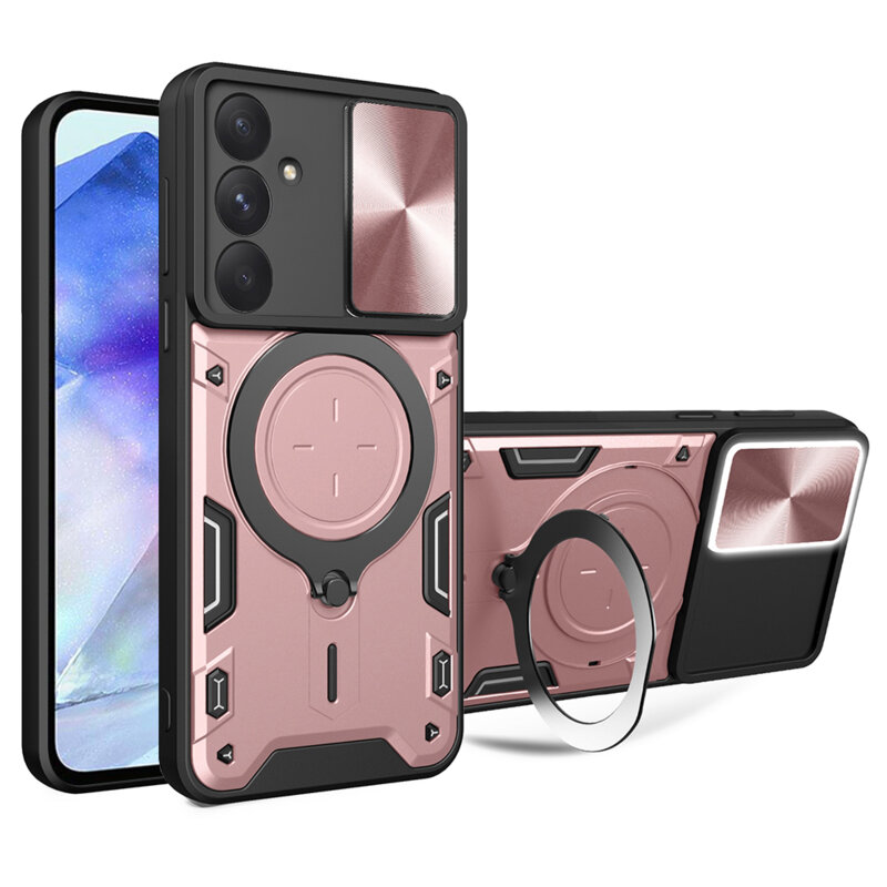 Husa Samsung Galaxy A55 5G Techsuit CamGuard Pro, roz auriu