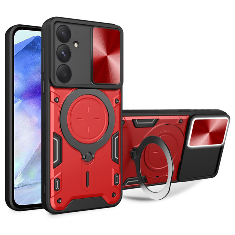 Husa Samsung Galaxy A55 5G Techsuit CamGuard Pro, rosu