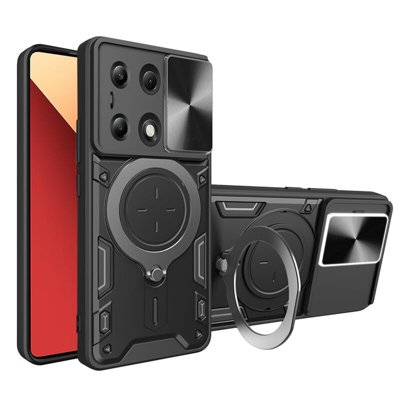 Husa Xiaomi Poco M6 Pro 4G Techsuit CamGuard Pro, negru