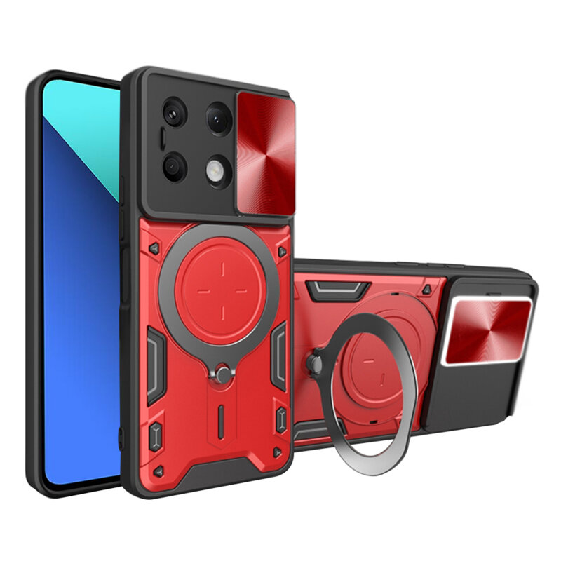 Husa Xiaomi Redmi Note 13 4G Techsuit CamGuard Pro, rosu
