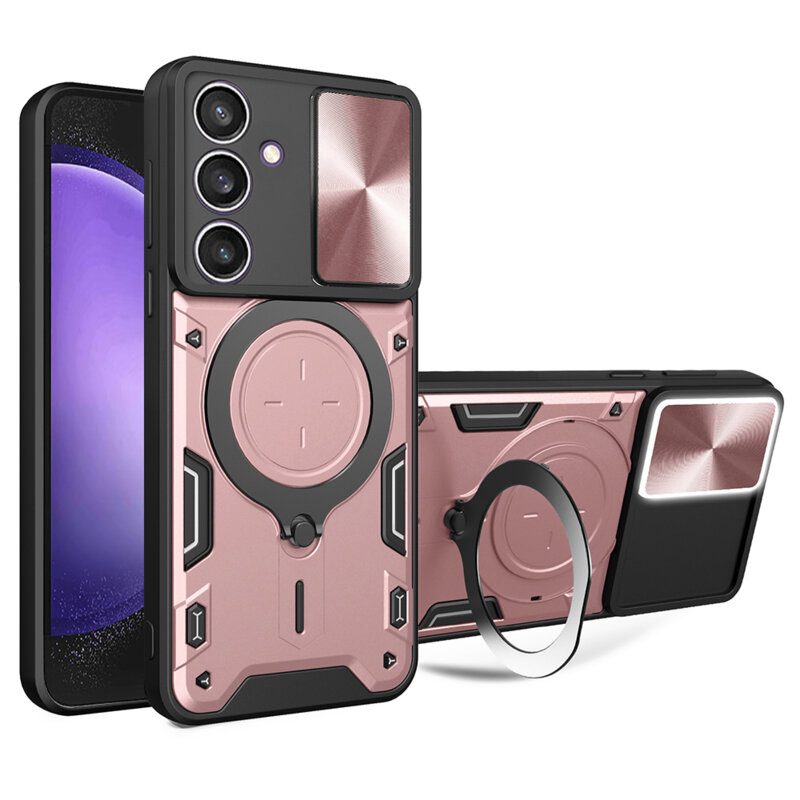 Husa Samsung Galaxy S23 FE Techsuit CamGuard Pro, roz auriu