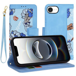 Husa personalizata fete iPhone 16e Techsuit FlipCraft, bleu