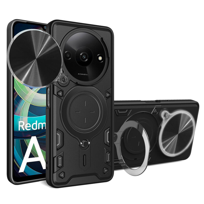 Husa Xiaomi Redmi A3 Techsuit CamGuard Pro, negru