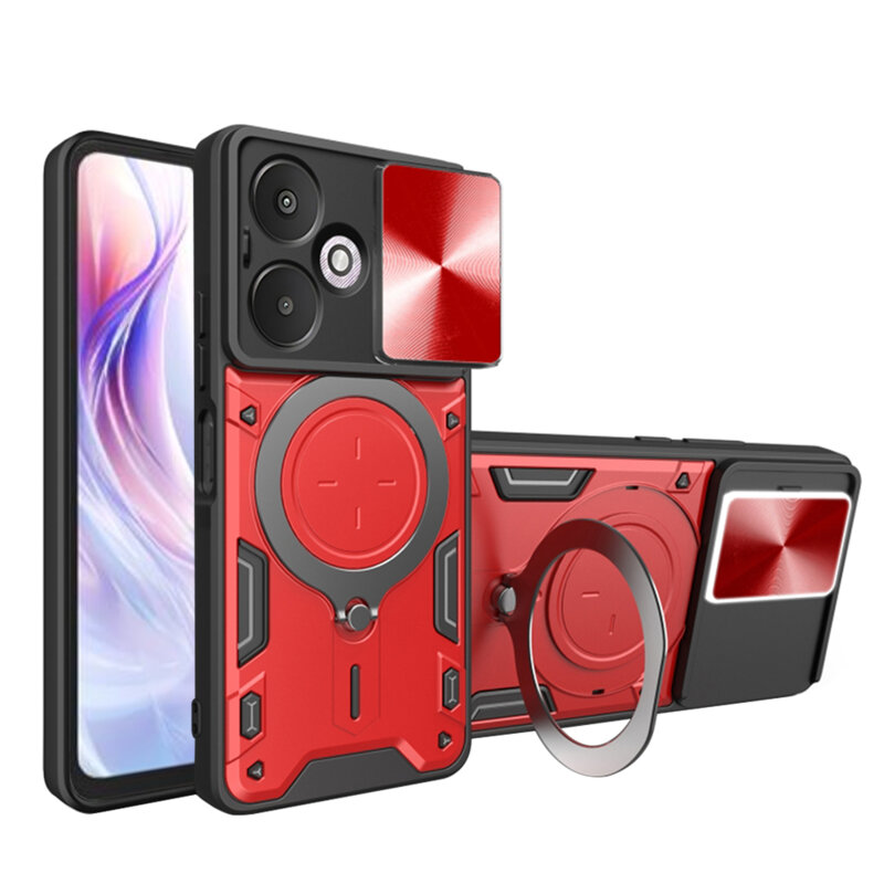 Husa Xiaomi Redmi 13C 5G Techsuit CamGuard Pro, rosu