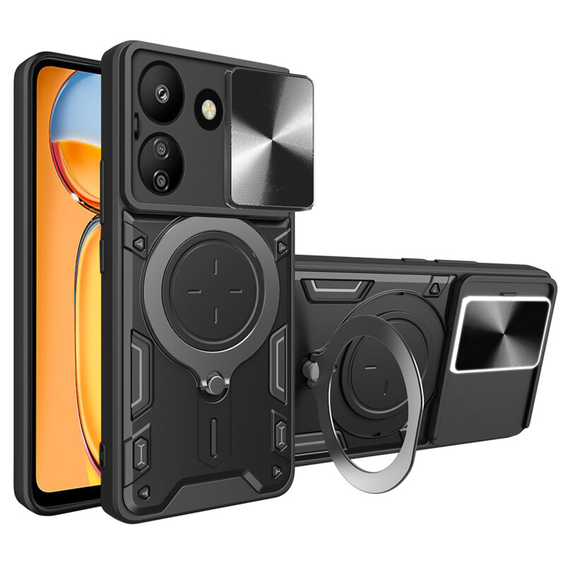 Husa Xiaomi Redmi 13C 4G Techsuit CamGuard Pro, negru
