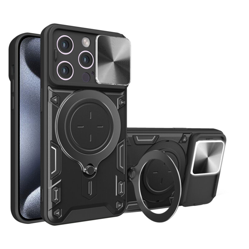 Husa iPhone 15 Pro Techsuit CamGuard Pro, negru