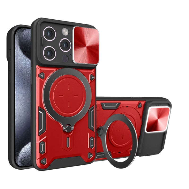 Husa iPhone 15 Pro Max Techsuit CamGuard Pro, rosu