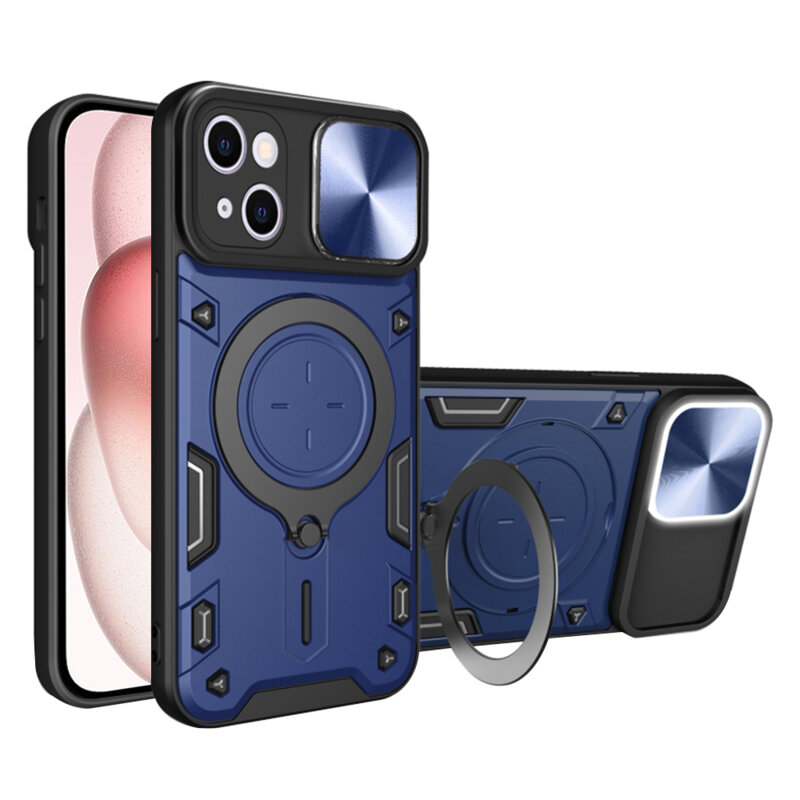 Husa iPhone 15 Techsuit CamGuard Pro, albastru