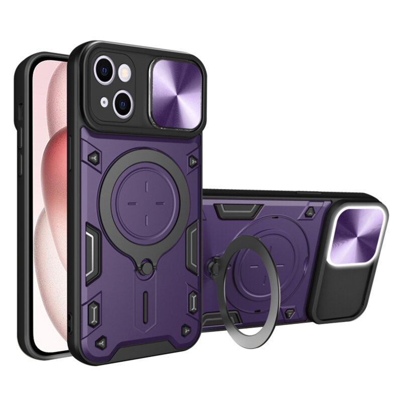 Husa iPhone 15 Techsuit CamGuard Pro, mov
