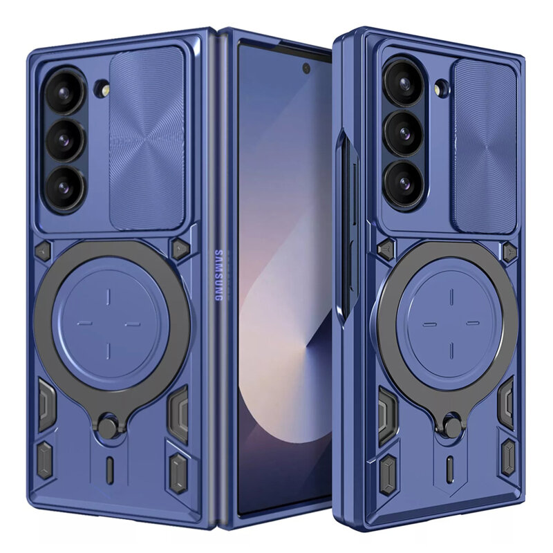 Husa Samsung Galaxy Z Fold6 Techsuit CamGuard Pro, albastru