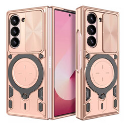 Husa Samsung Galaxy Z Fold6 Techsuit CamGuard Pro, roz auriu
