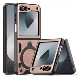 Husa Samsung Galaxy Z Flip6 Techsuit CamGuard Pro, roz auriu