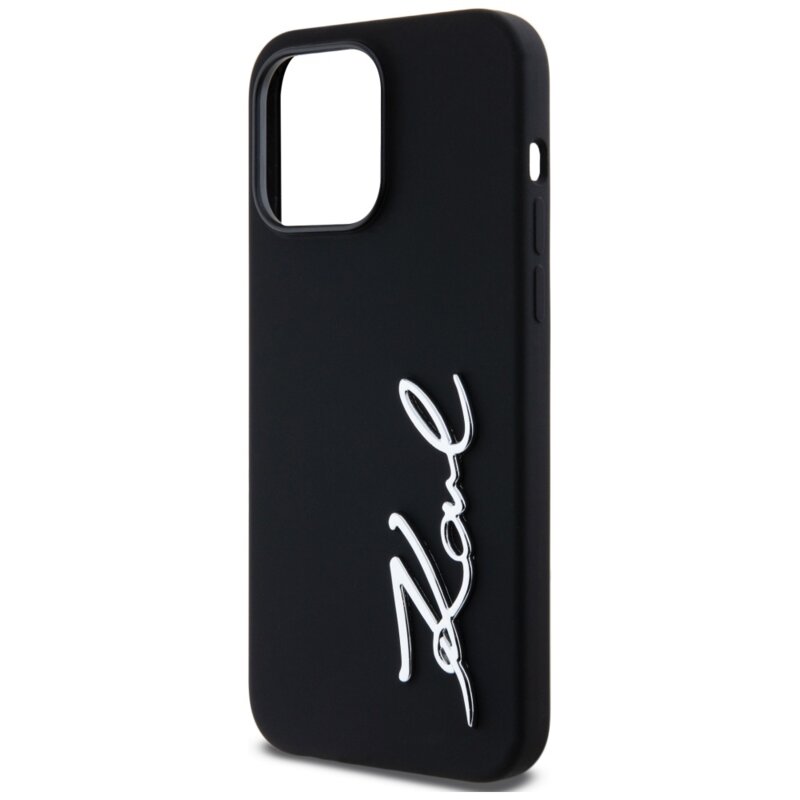 Husa Karl Lagerfeld iPhone 14 Pro Max Silicone, Karl Script, negru,