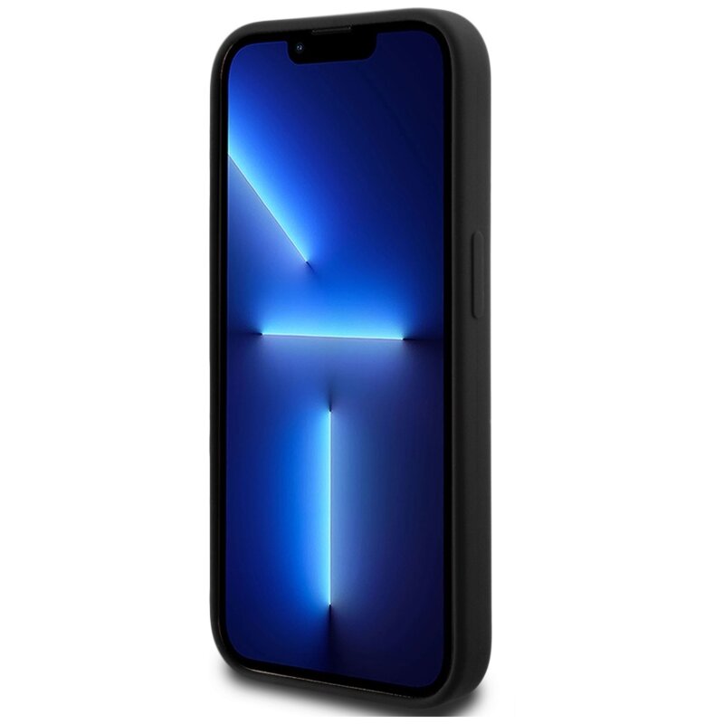 Husa Karl Lagerfeld iPhone 14 Pro Silicone, Karl Script, negru, KLHCP14LSCMSMVK