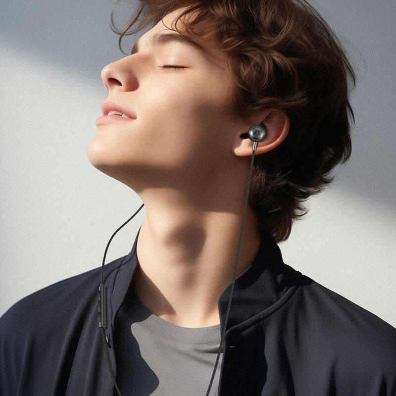 Casti in-ear Type-C cu microfon Acefast L5, 1.2m, negru