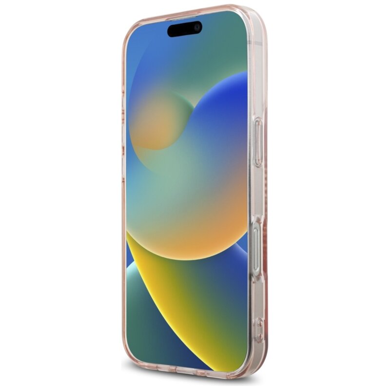 Husa iPhone 16 Pro Karl Lagerfeld IML Rhinestones, Karl Head, roz, KLHCP16LHKHDCELP