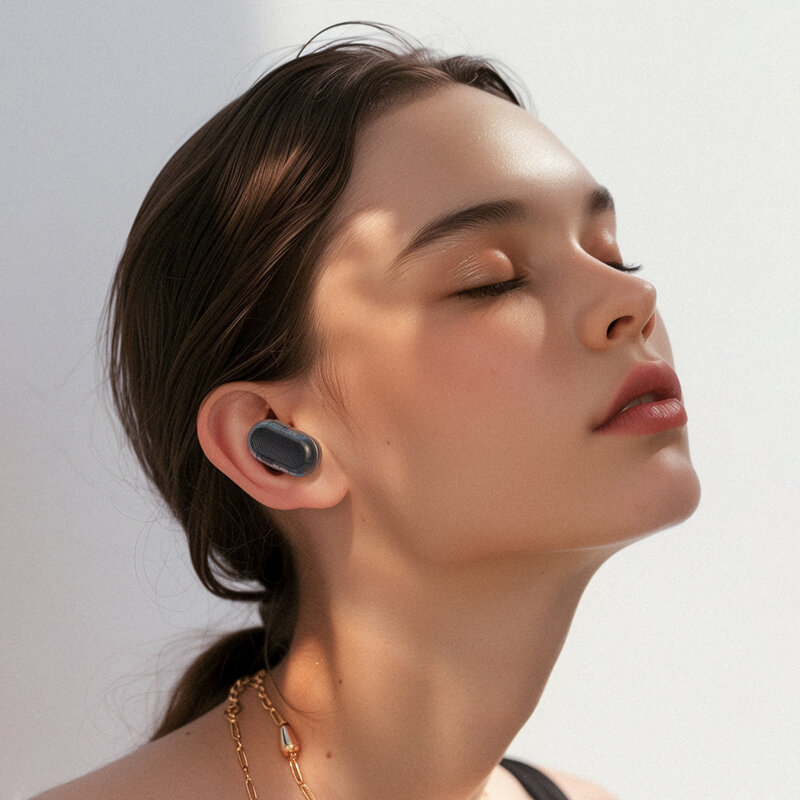 Casti Type-C Bluetooth 5.3, IPX4, Acefast FA003, 500mAh, negru