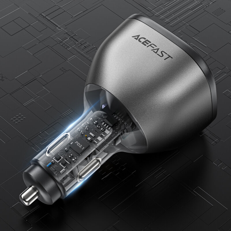 Incarcator auto USB 165W, Acefast B14, Fast Charging, negru